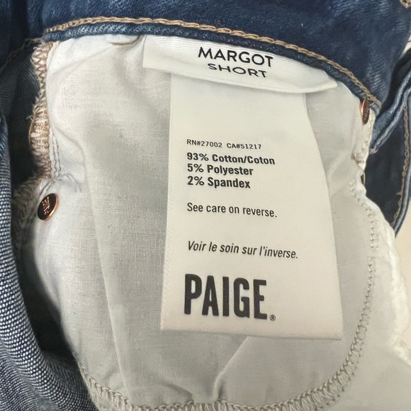 Paige Margot High Rise Denim Shorts Cutoff 28 - Picture 4 of 5